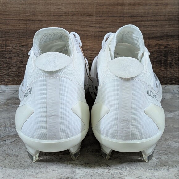Adidas Adizero Electric Men\'s 11.5 White Metallic Silver Football Cleats IE4374 main image 10